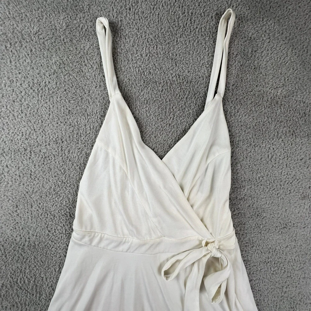 Urban Outfitters Kimchi Blue Y2K Wrap Romper Dress Side Tie Small White - Picture 2 of 12